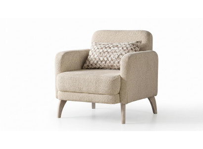 Sessel Moderner Designermodell Beige Farbe Elegante Wohnzimmer