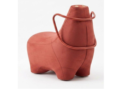 Kinder Lounge Sessel Fliegendes Schwein Terrakotta Design Samt Modern