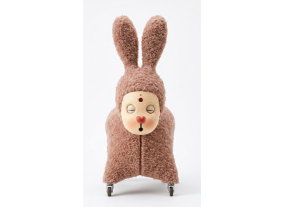 Kinder Sessel Hase AI Interaktiv Bouclé Rollen Tierdesign Beige Modern
