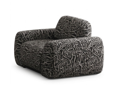 Designer Sessel Modern Schwarz Abstrakt Grafisch Mustergültig