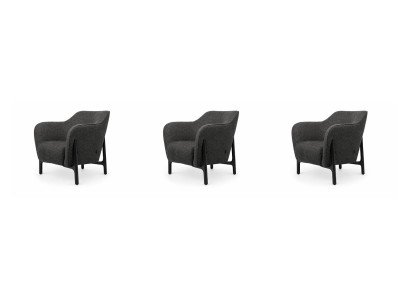 Drei Sessel Textil Polstermöbel Wohnzimmer Modern Elegant Stilvoll