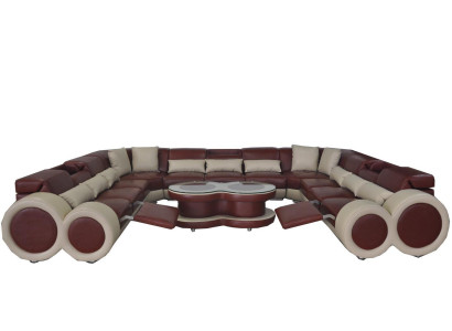 Wohnlandschaft Sofa Couch Polster Sitz Eck Garnitur Designer Couchen Sofas + USB