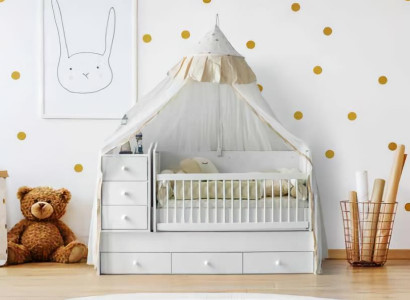 Babybett Stilvoll Zelt Stauraum Modernes Design Kinderzimmer Möbel Komfort