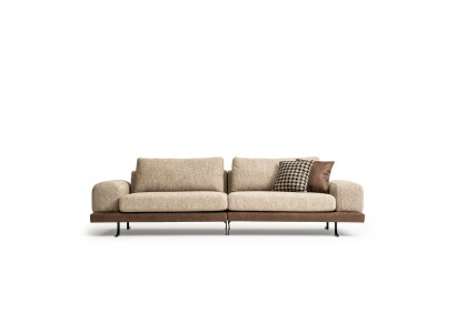 Beiges Sofa Luxus Dreisitzer Moderner Stil Wohnzimmer Couch Polstermöbel