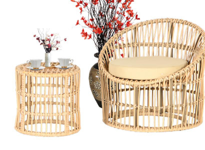 2tlg Garten Möbel Set  Möbel Sitzmöbel GartenGarnitur Terrasse Couchtisch Sessel