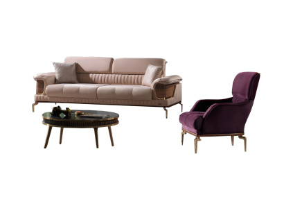 Wohnzimmer Set Sofa 3+1 Sitzer Moderne Möbel Couch Luxus Design 2tlg