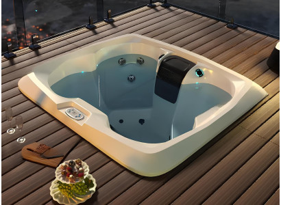 Whirlwanne Whirlpool Außenwhirlpool Outdoor-Spa Massagebad 190x160 cm
