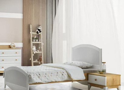 Bett Einzelbett Nachttisch Schlafzimmer 2tlg. Modern Luxus Möbel Neu