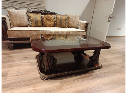 Wohnzimmertisch Couchtisch Beistelltisch Konsolen Beige Holz Tisch Sofort