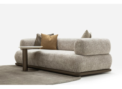 Wohnzimmer 3-Sitzer Dreisatzsofa Polster Möbel Stoff Beige Modern Couch
