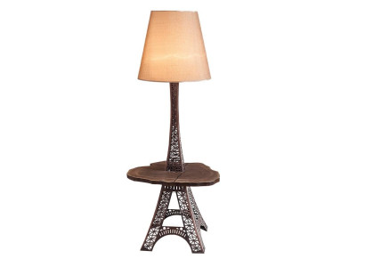 Braune Holzlampe im eleganten Design für Wohnräume und Büro