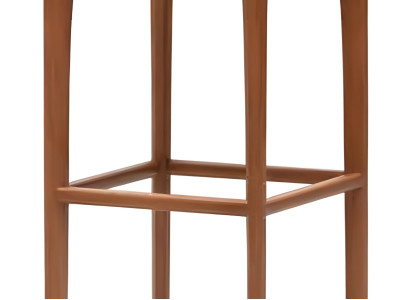 Brauner Holzstuhl im eleganten Design für Zuhause