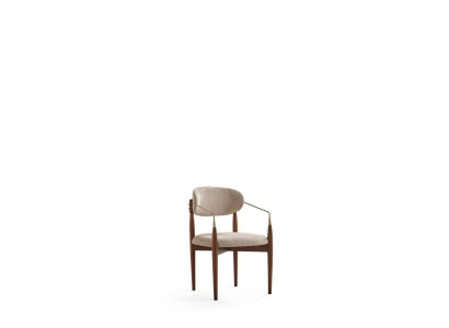 Beige Holz-Textil Stühle im eleganten Design, komfortabel
