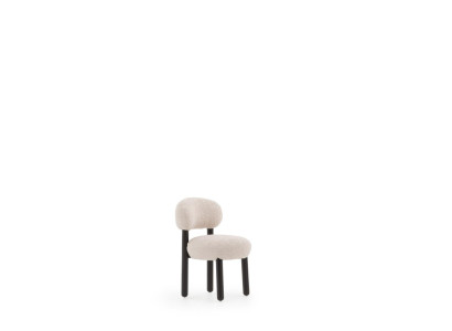 Beiger Holz-Textil Hocker modern, vielseitig, stilvoll