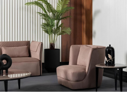 Beiger Textil-Sessel im modernen Stil