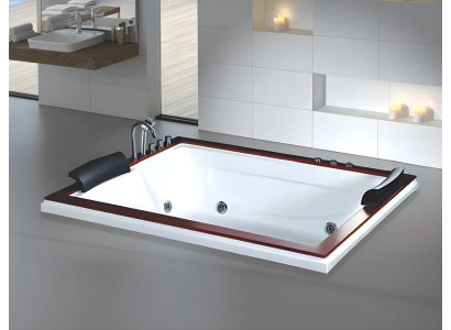 Whirlwanne Whirlpool Blubberbad Hydromassagewanne Spa-Bad 180x150 cm
