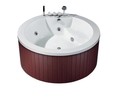 Whirlwanne Hydromassagewanne Whirlpool Blubberbad Spa-Bad Sprudelbad 150x150 cm