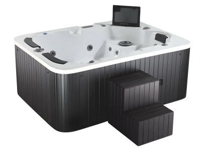 Whirlwanne Whirlpool Blubberbad Hydromassagewanne Spa-Bad Sprudelbad 215x160 cm
