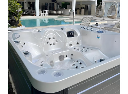 Whirlpool Blubberbad Hydromassagewanne Spa-Bad Whirlwanne 210x210 cm