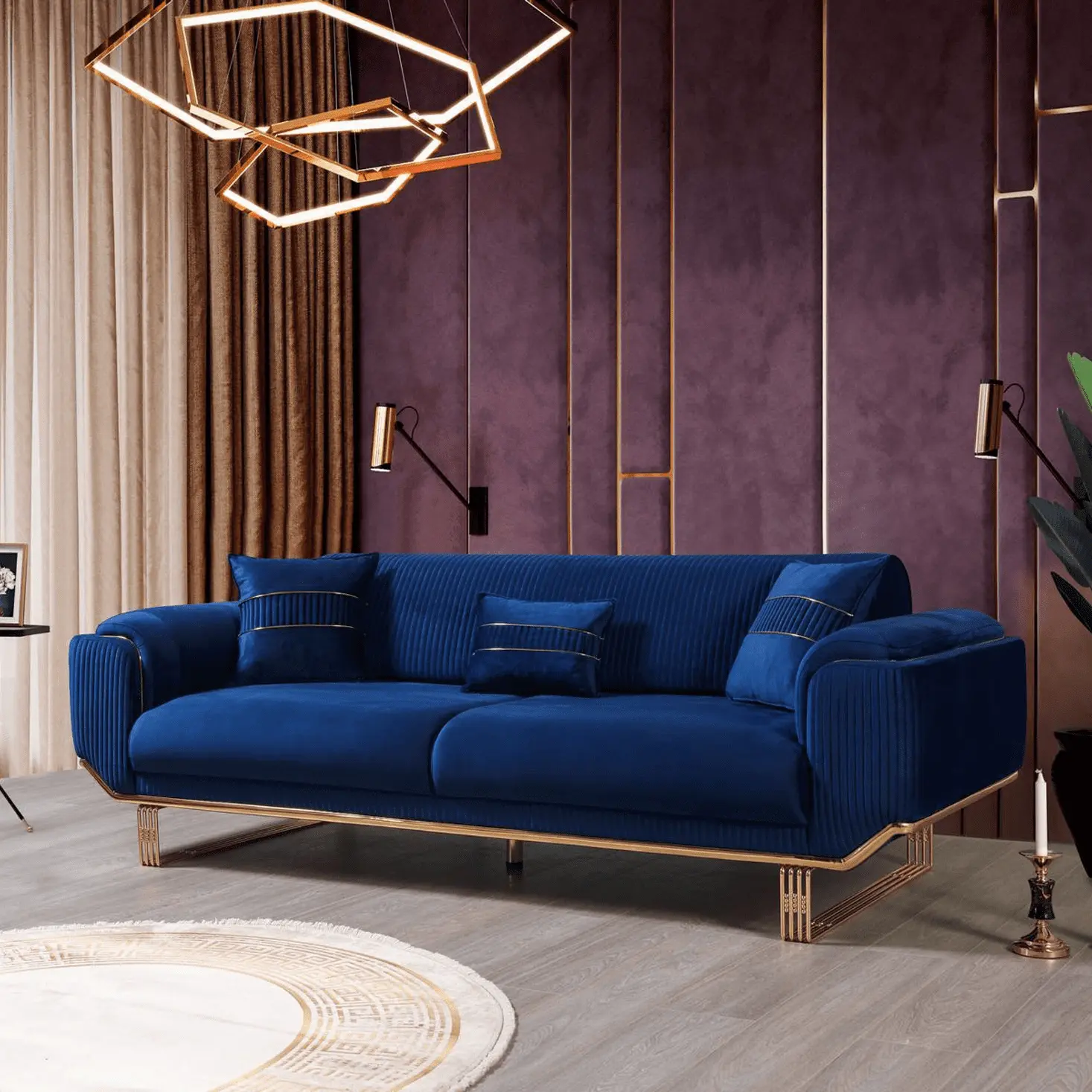 Blaues Sofa